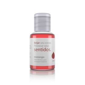 Óleo para Massagem Beijável Hot Sentidos Morango