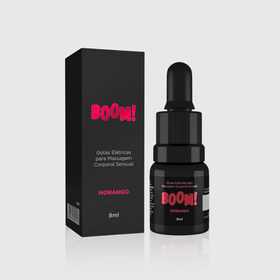 Gel Excitante Feminino Gotas Elétricas Boom Morango - 8 ml
