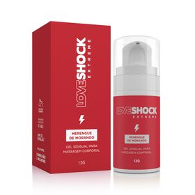Gel Excitante Loveshock Extreme Beijável Merengue de Morango - 12 g
